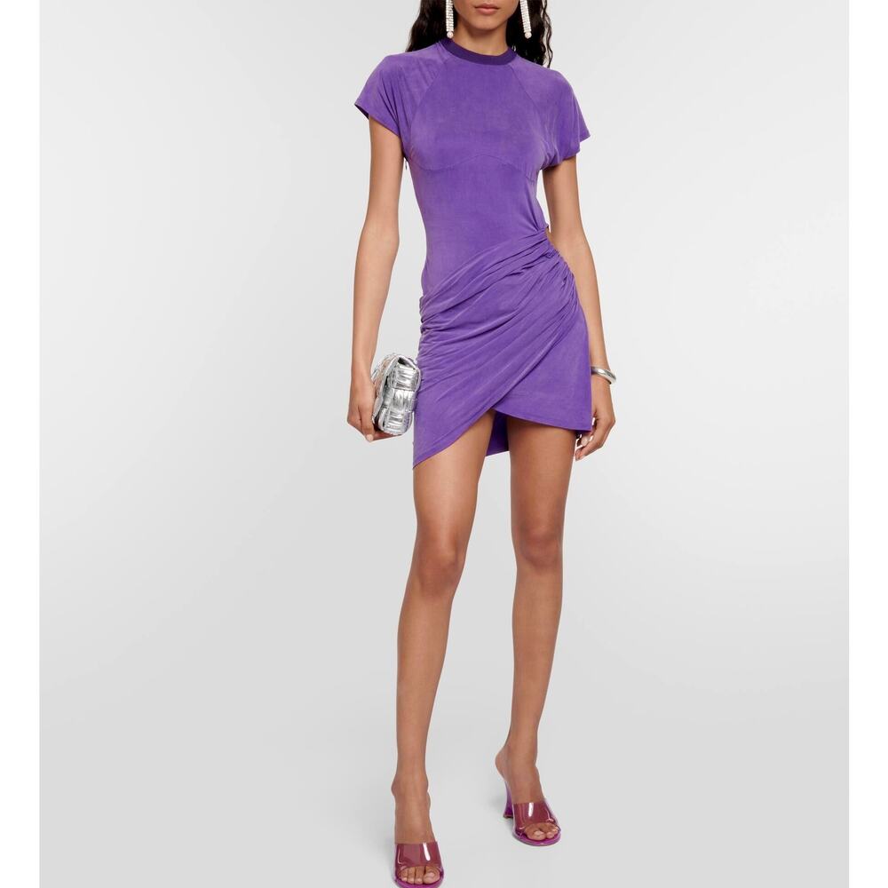 Jacquemus La Robe Espelho Court Purple Cutout Mini Dress XL